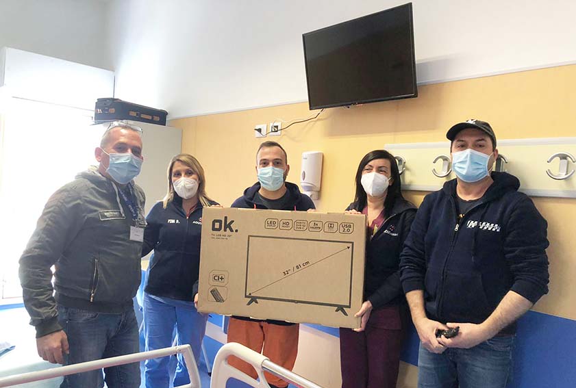 Installazione dei televisori in Clinica chirurgica Sassari