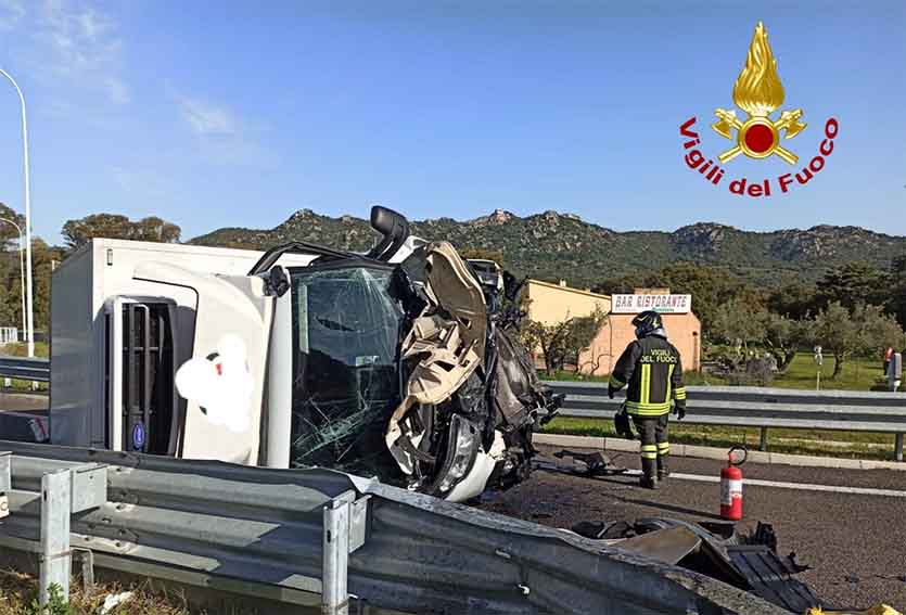 Incidente a Su Canale furgone