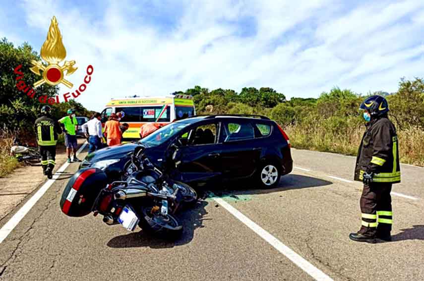 Incidente stradale SP73 Olbia Porto Cervo