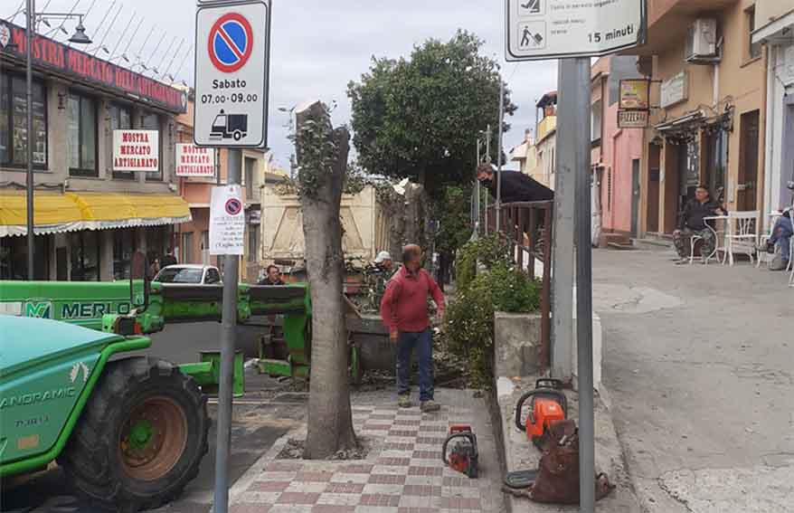 Inizio lavori Via Roma Castelsardo