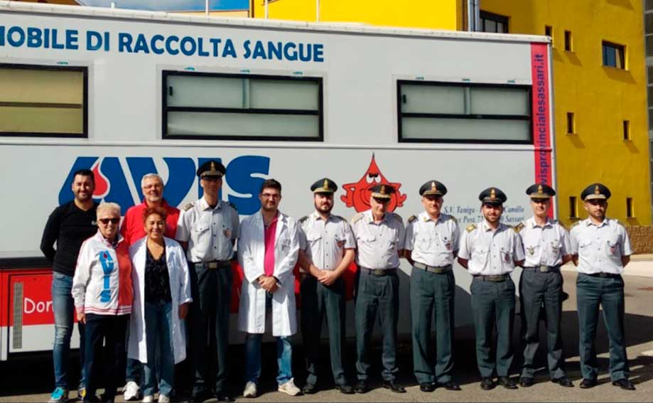 Guardia di Finanza di sassari e Avis