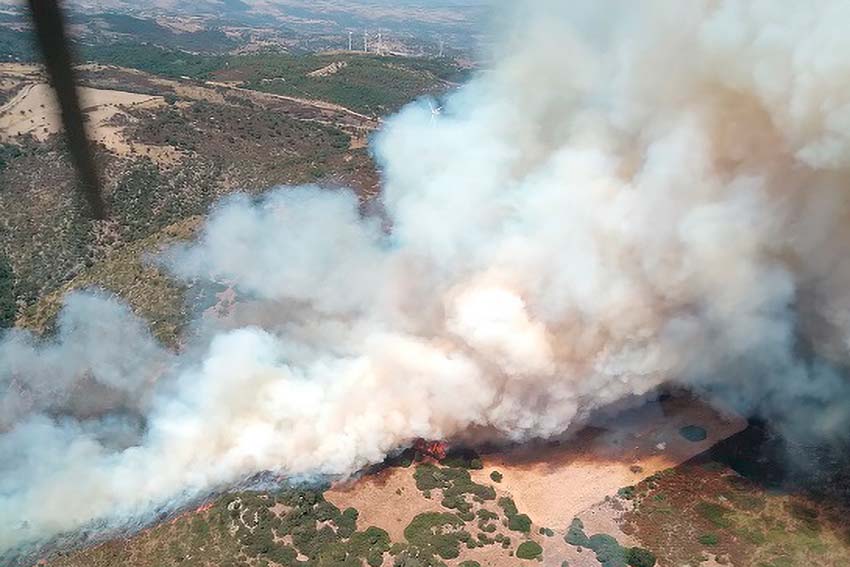 Incendio a San Basilio