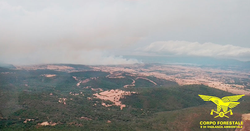 Incendio oschiri 8 luglio