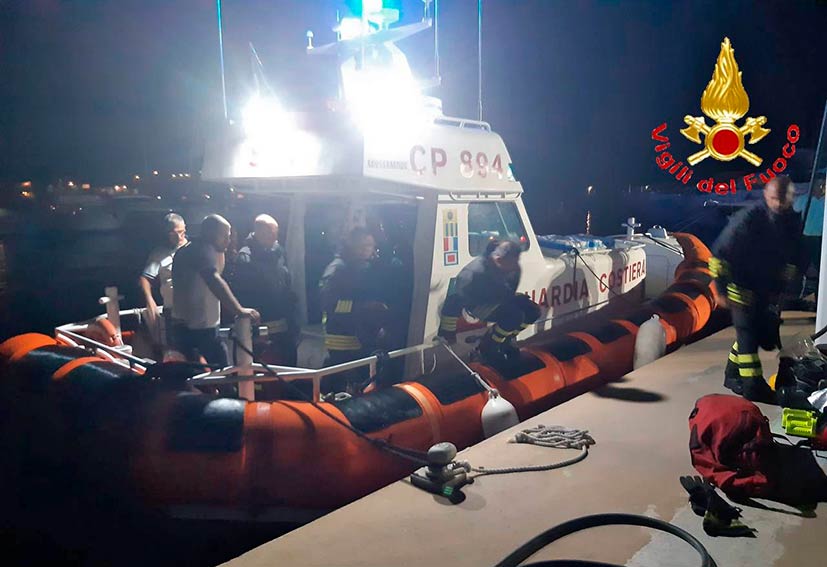 Soccorso barca e vela San Teodoro