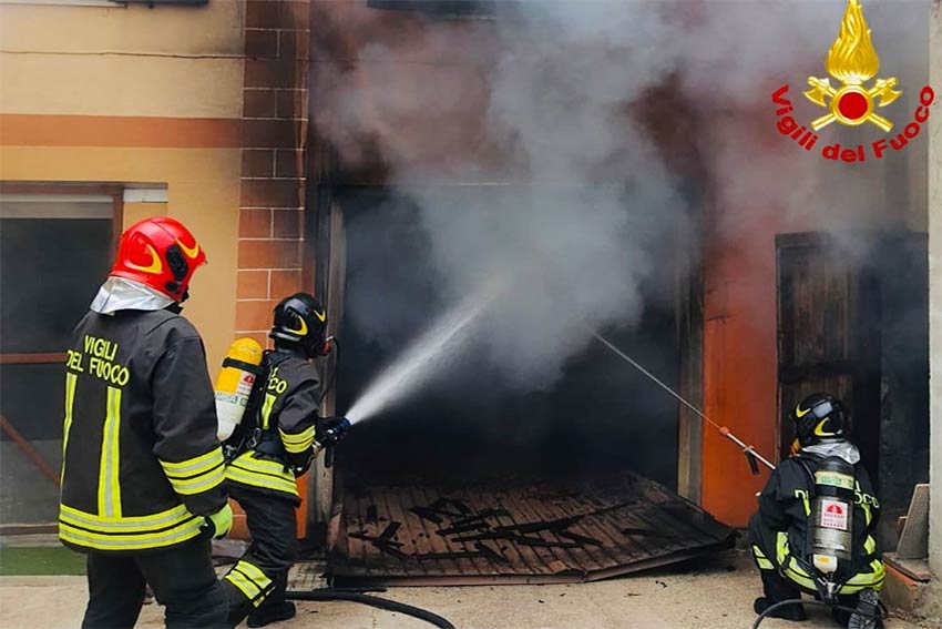 Incendio sassari ottava