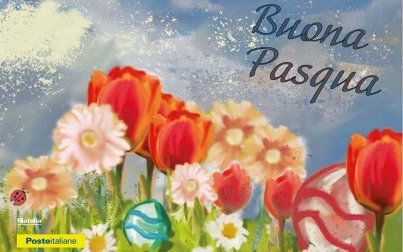 CARTOLINA PASQUA Poste Italiane Sassari