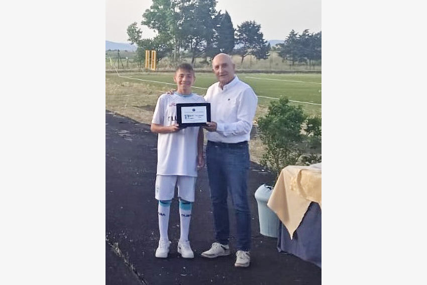 Panathlon Club Ozieri premia Francesco Mamia Olbia Calcio