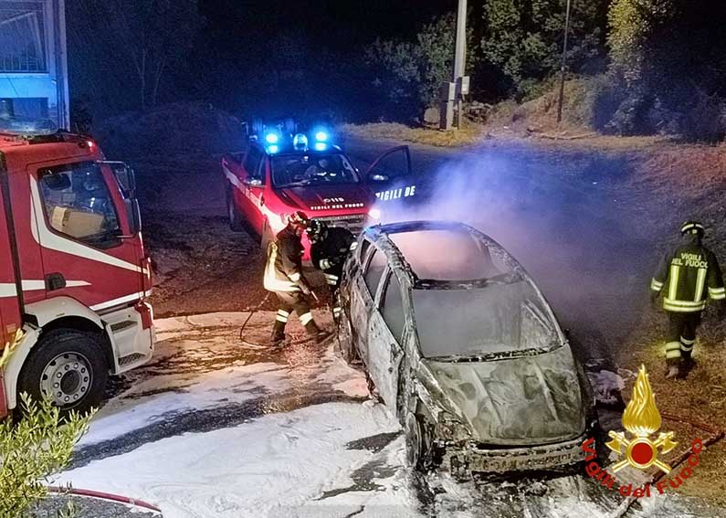 Budduso incendio auto