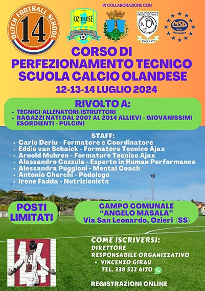 Locandina Corso calcio olandese