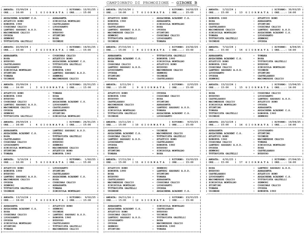 Calendari PROMOZIONE 24 25 4