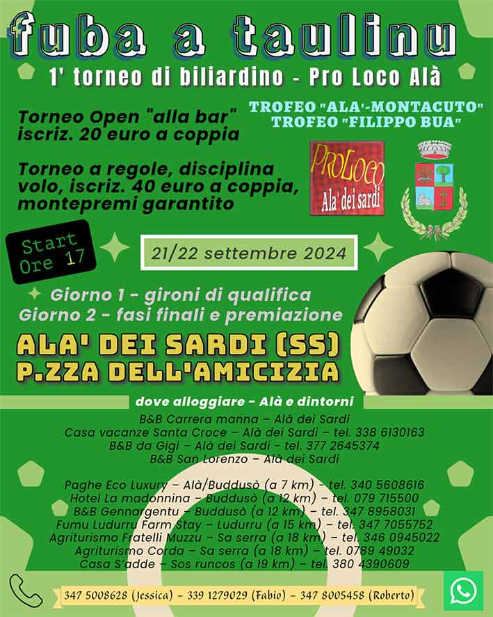 Torneo biliardino Ala dei Sardi