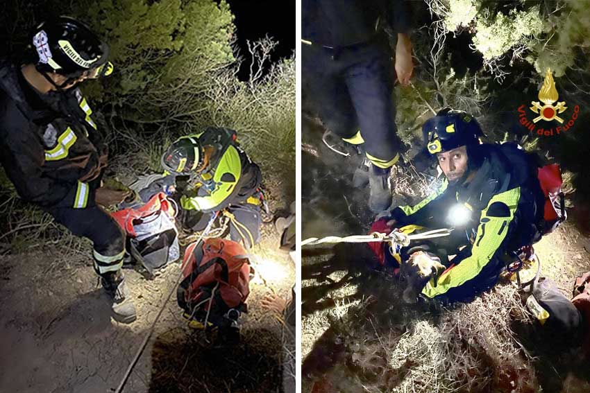 cane salvato Vigili del Fuoco Alghero