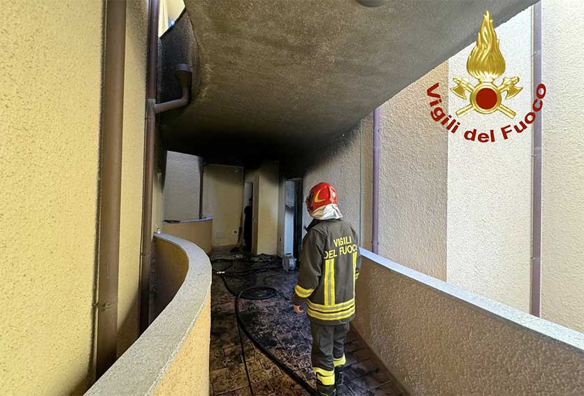 Incendio appartamento Olbia