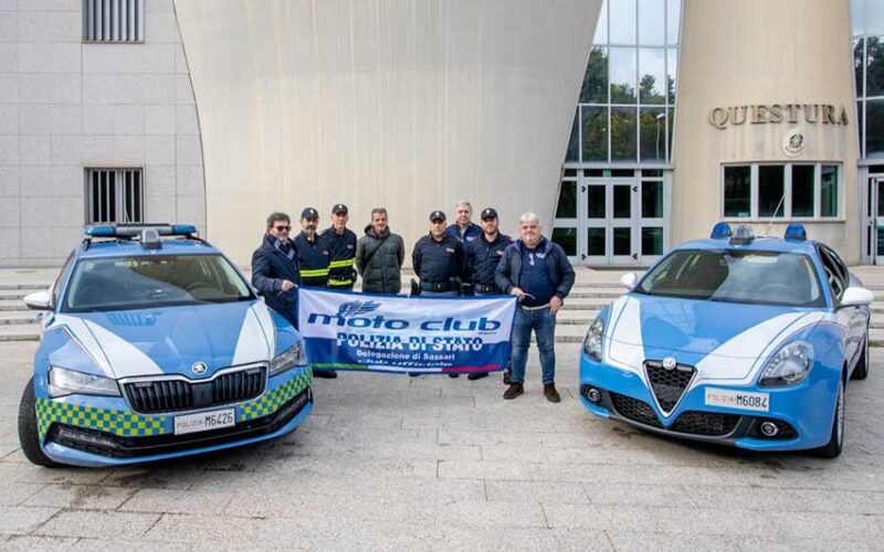 Donazione fasciatoi Associazione motociclisti Polizia di Stato Sassari