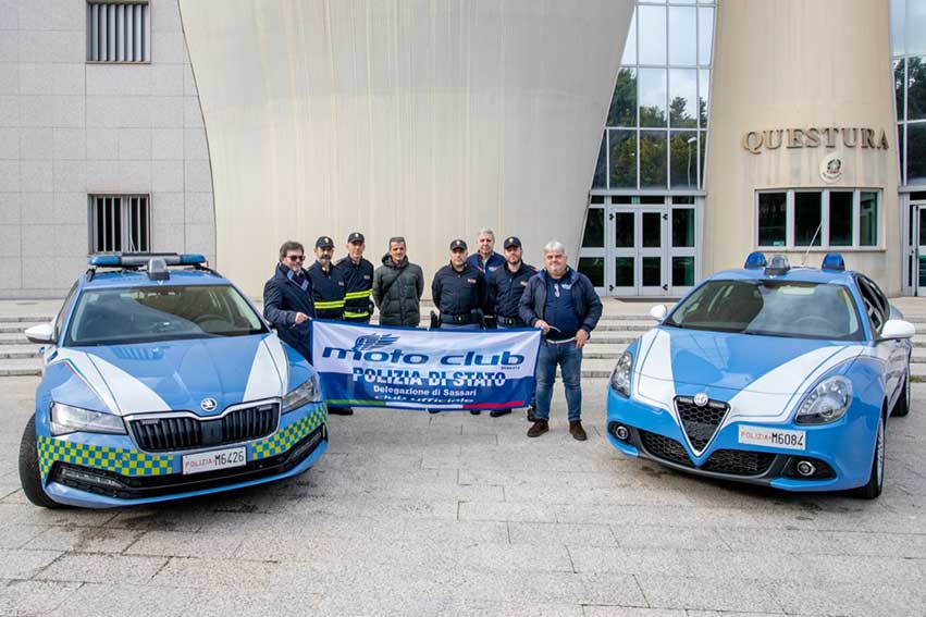 Donazione fasciatoi Associazione motociclisti Polizia di Stato Sassari