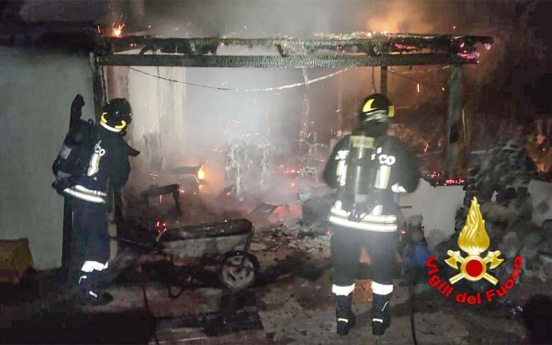 Incendio Veranda casa Alghero Buranti