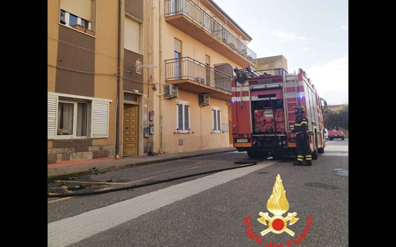 Incendio appartamento Bosa