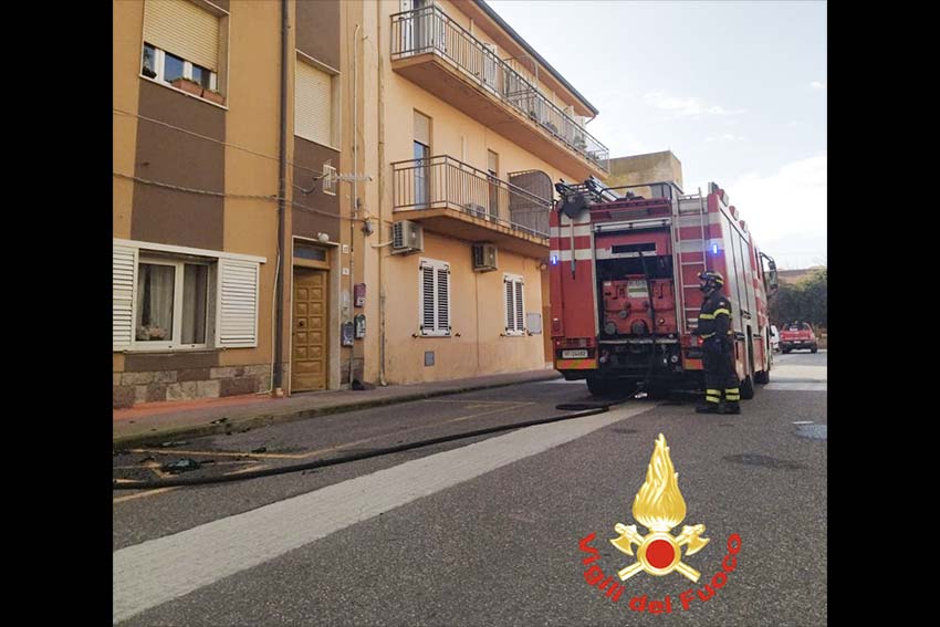 Incendio appartamento Bosa