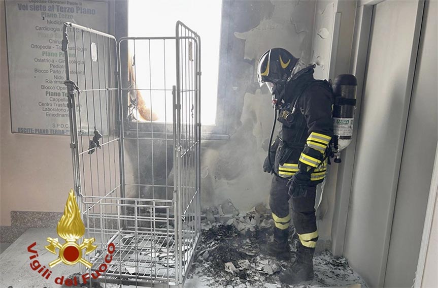 Incendio ospedale di Olbia