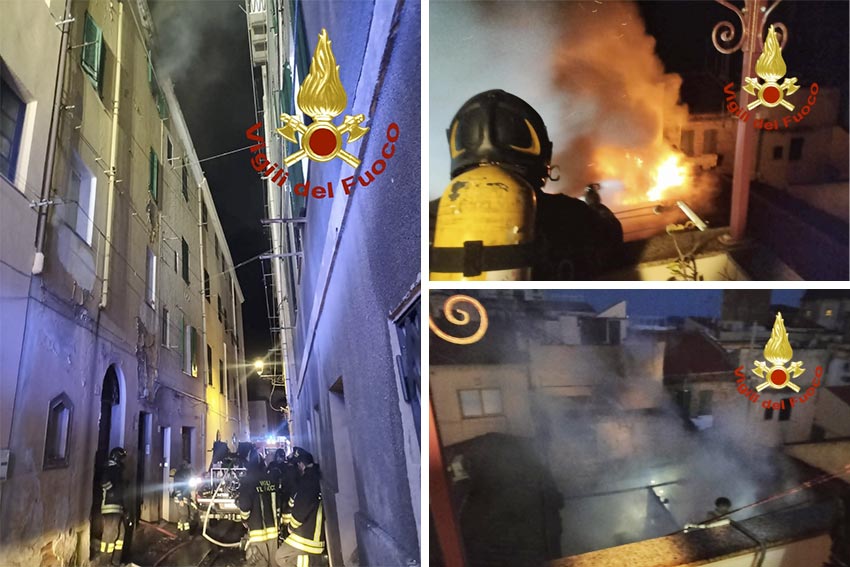 incendio appartamento via Majorca Alghero