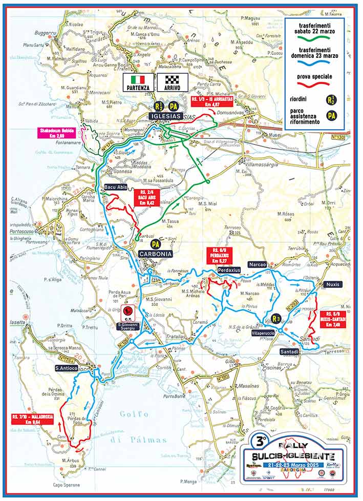 Percorso Rally Sulcis Iglesiente 2025 agg 07.02 l